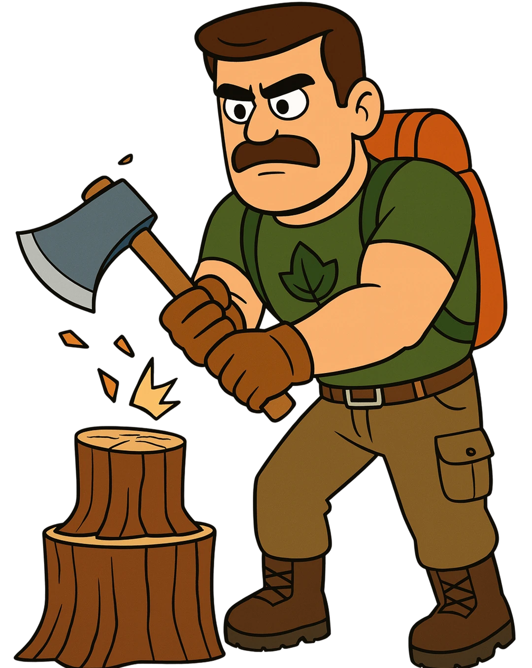 Character with axe